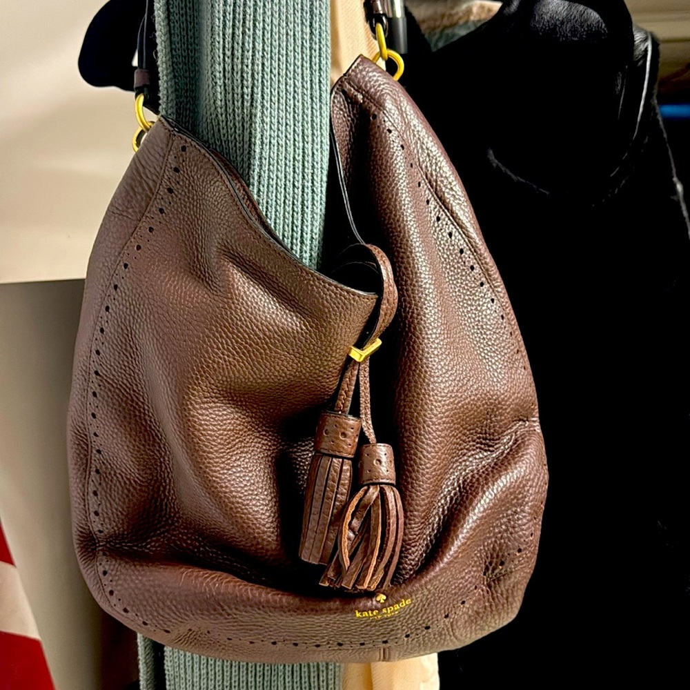 Brown Kate spade shoulder tote